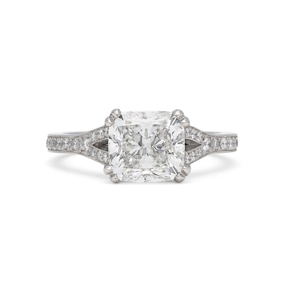 GIA 2.50-cts F/VS1 Cushion Diamond Engagement Ring