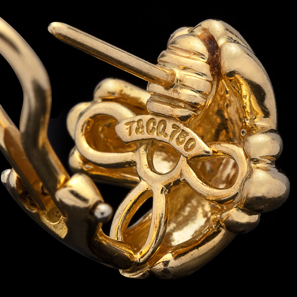 Tiffany & Co. 18k Gold 'X'' Motif Earrings