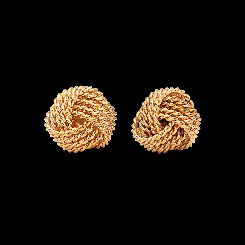 Tiffany & Co. 18k Gold Vintage Knot Earrings