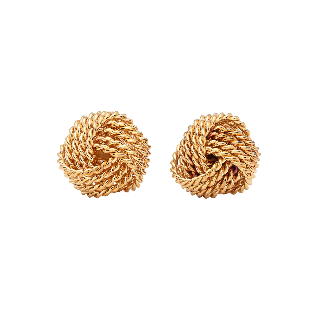 Tiffany & Co. 18k Gold Vintage Knot Earrings