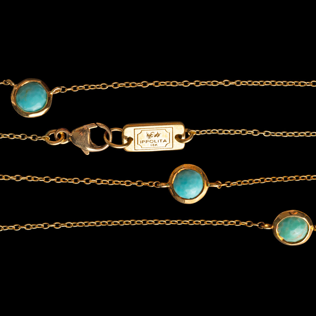 Ippolita Lollipop Lollitini Turquoise 18k Gold Necklace