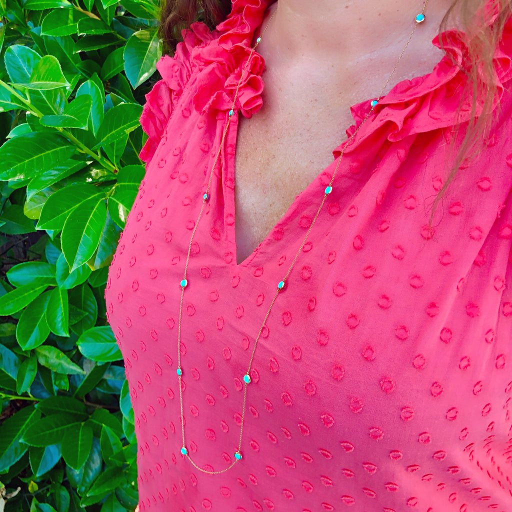 Ippolita Lollipop Lollitini Turquoise 18k Gold Necklace