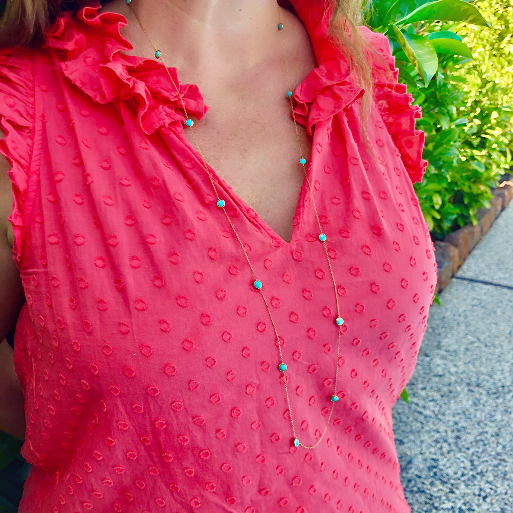 Ippolita Lollipop Lollitini Turquoise 18k Gold Necklace