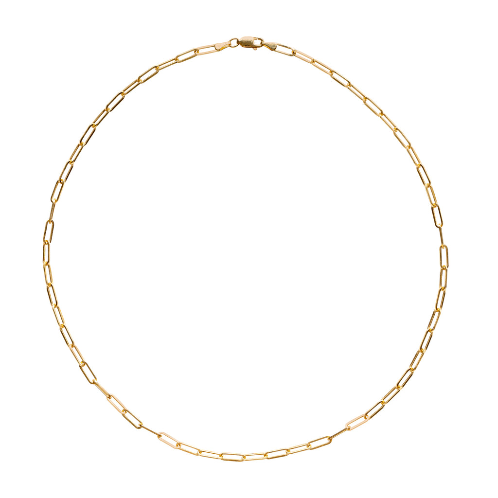 18k Gold Link Chain Necklace