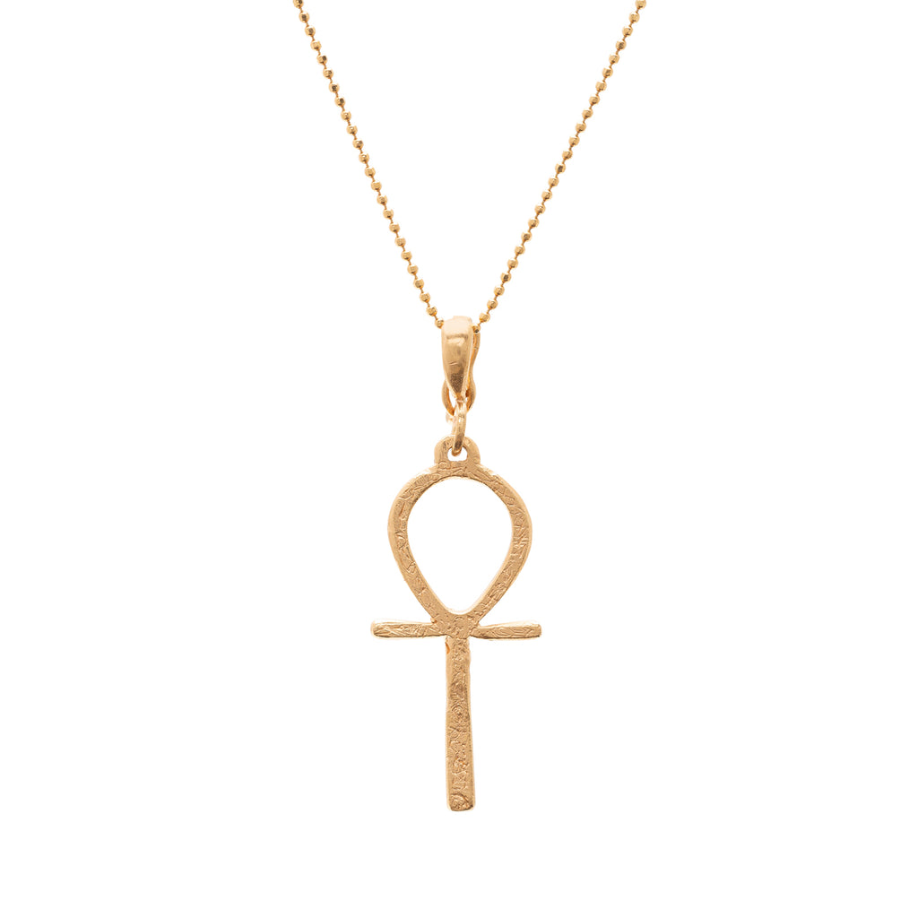 Dominique Cohen Boho Ankh Key of Life Pendant and Chain