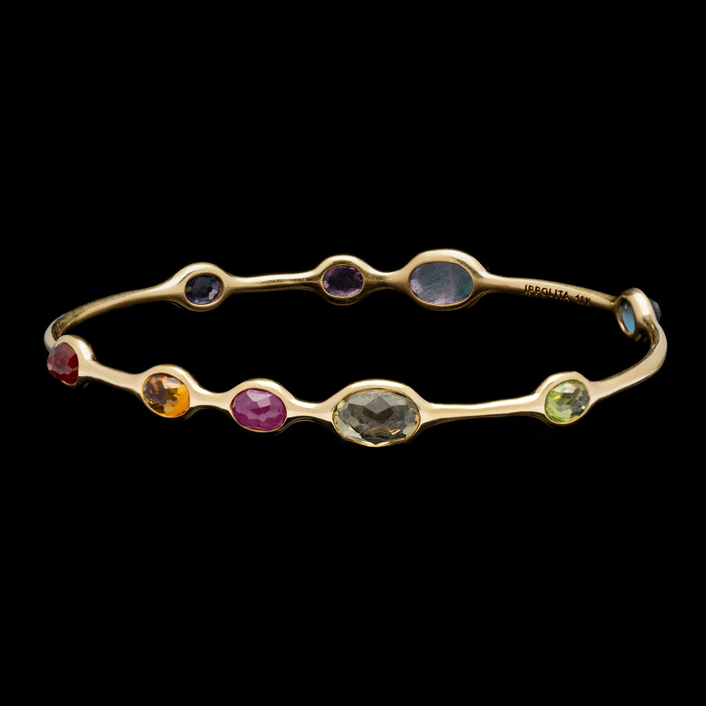 Ippolita Rock Candy 9-Stone Bangle in 18K Gold