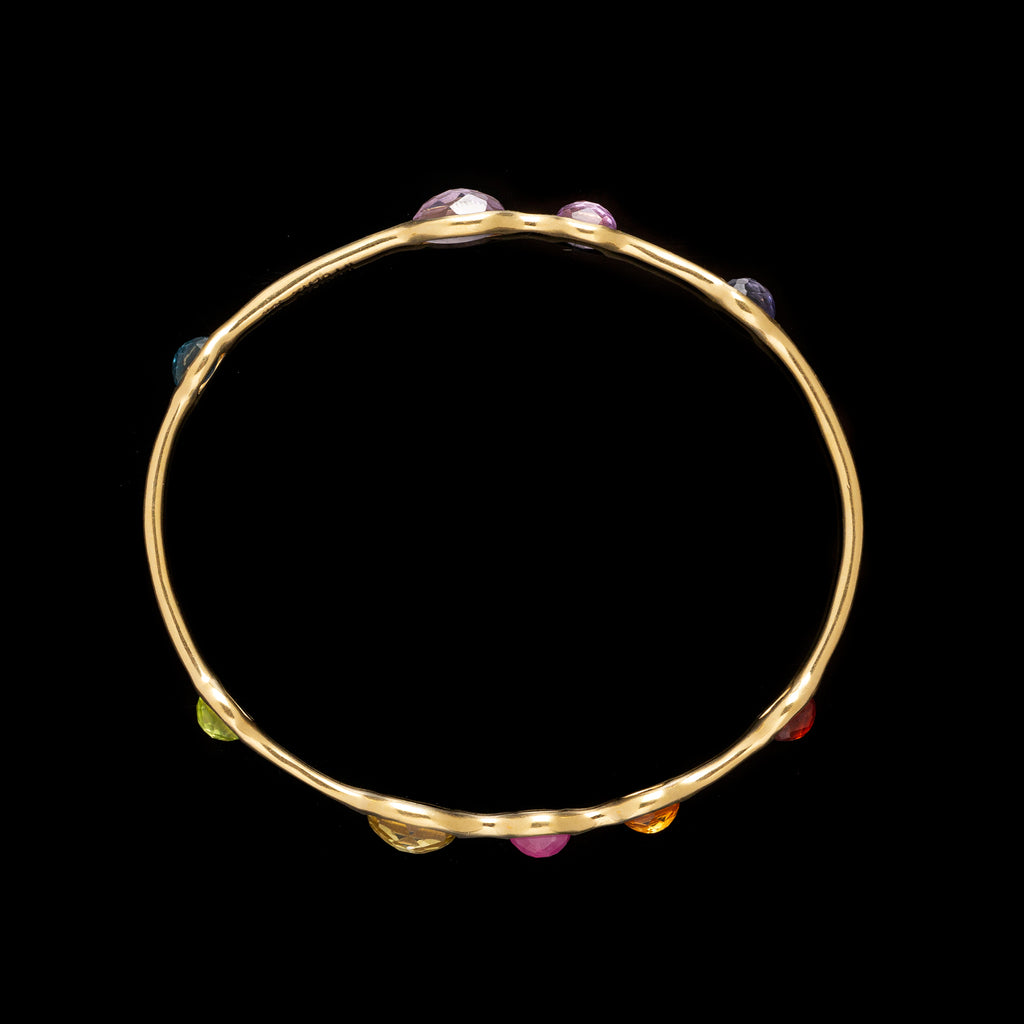 Ippolita Rock Candy 9-Stone Bangle in 18K Gold