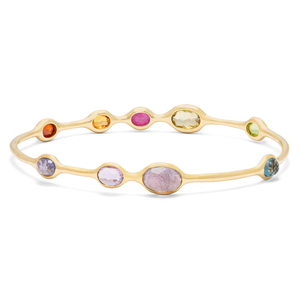Ippolita Rock Candy 9-Stone Bangle in 18K Gold