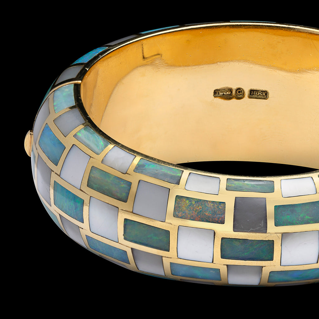 Rare Checkerboard Bangle by Angela Cummings for Tiffany & Co.