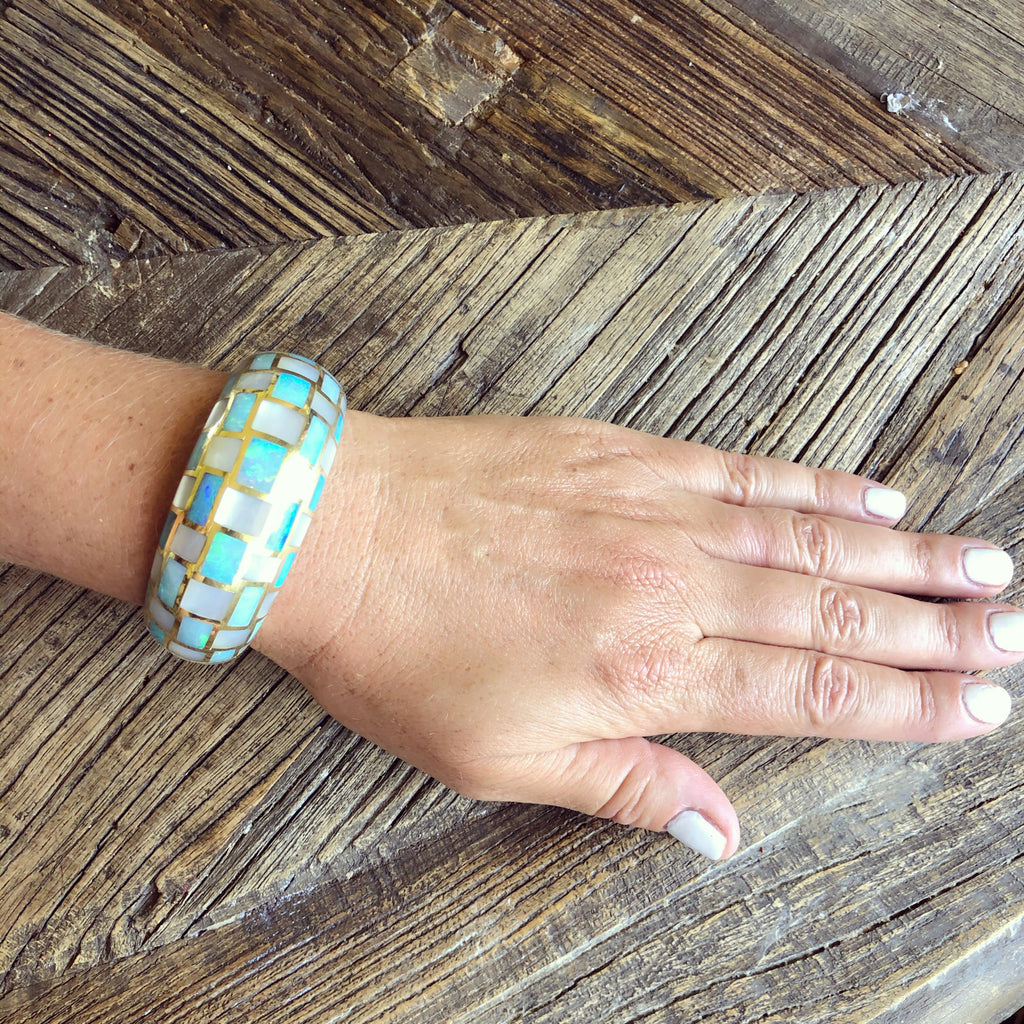 Rare Checkerboard Bangle by Angela Cummings for Tiffany & Co.