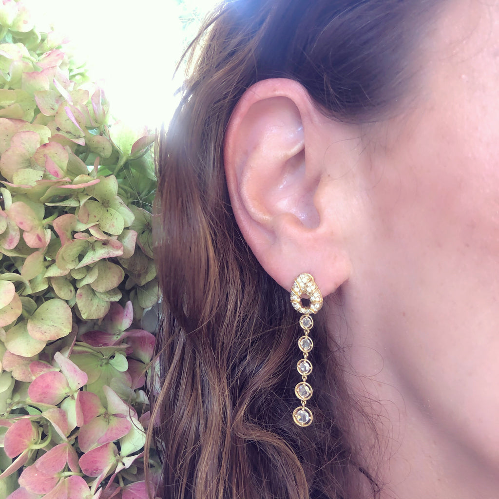 Marina B. Diamond & 18k Gold Earrings