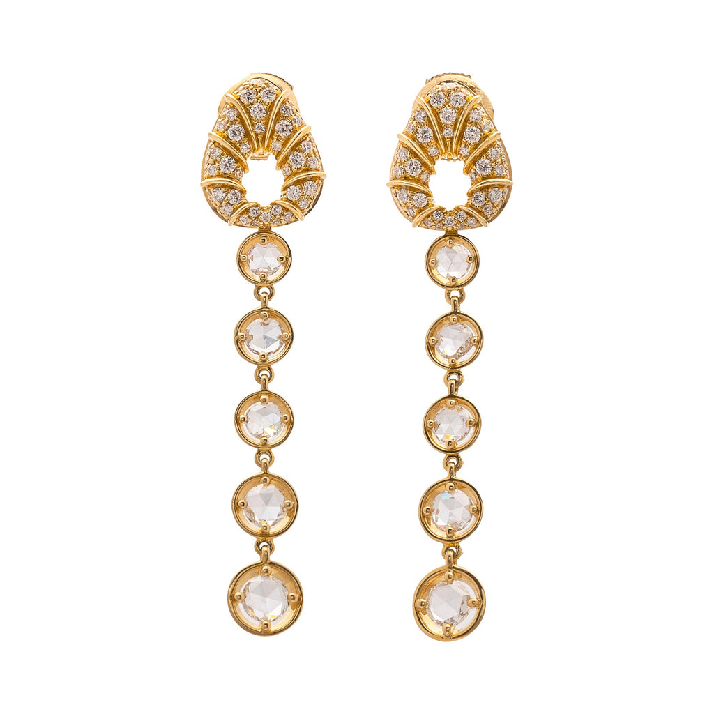 Marina B. 18k Gold & Diamond Earrings