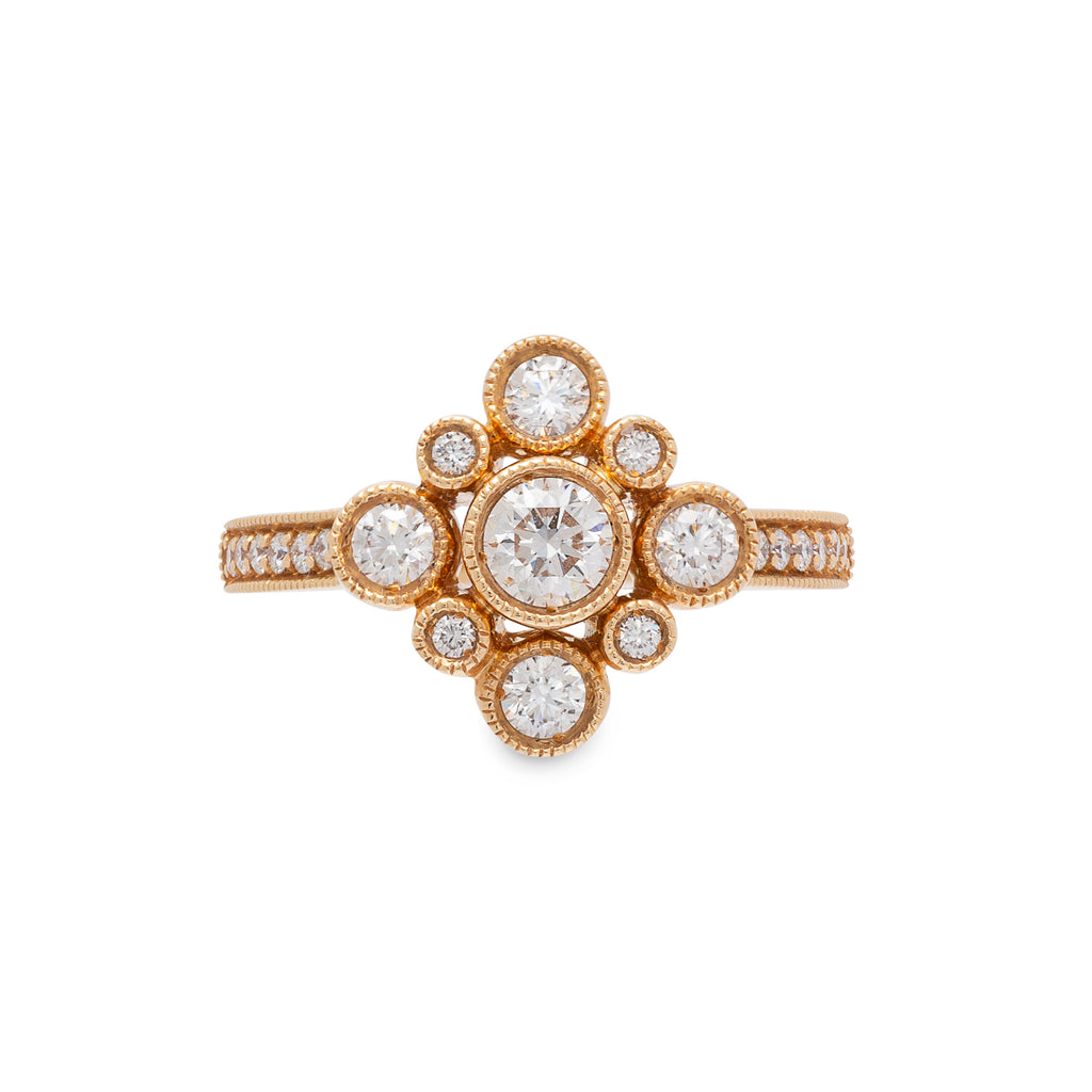 Hans D. Krieger Diamond & 18k Rose Gold Ring