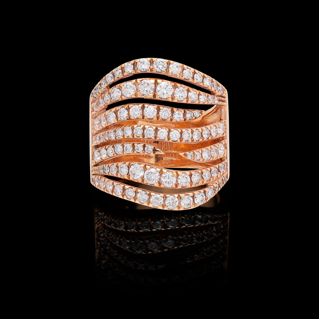 Piero Milano Diamond & 18k Pink Gold ring