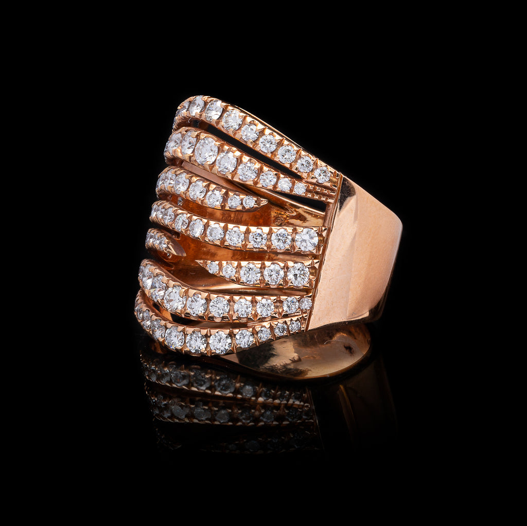 Piero Milano Diamond & 18k Pink Gold ring