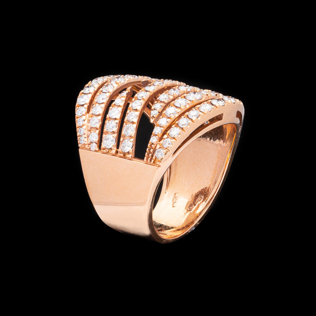 Piero Milano Diamond & 18k Pink Gold ring