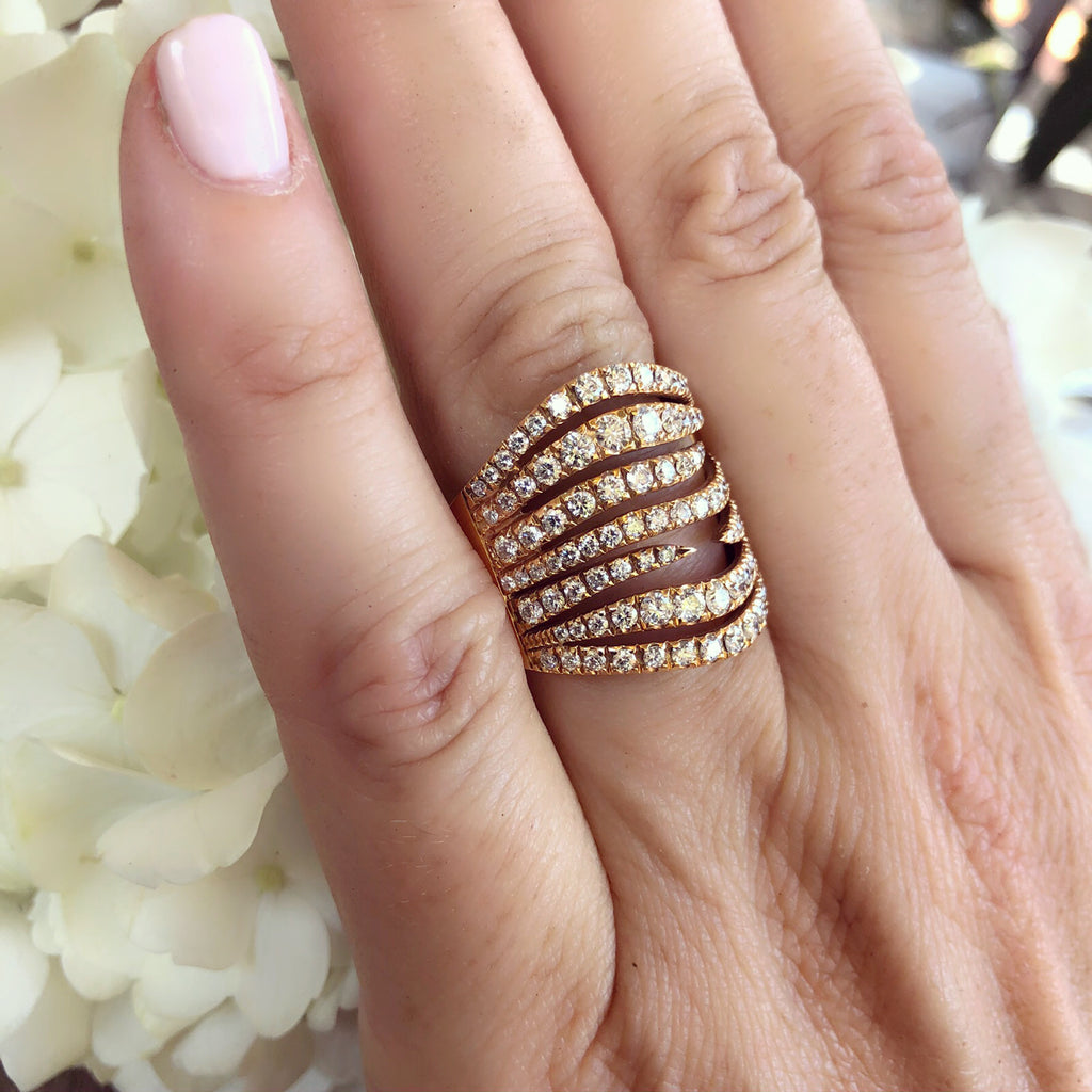 Piero Milano Diamond & 18k Pink Gold ring