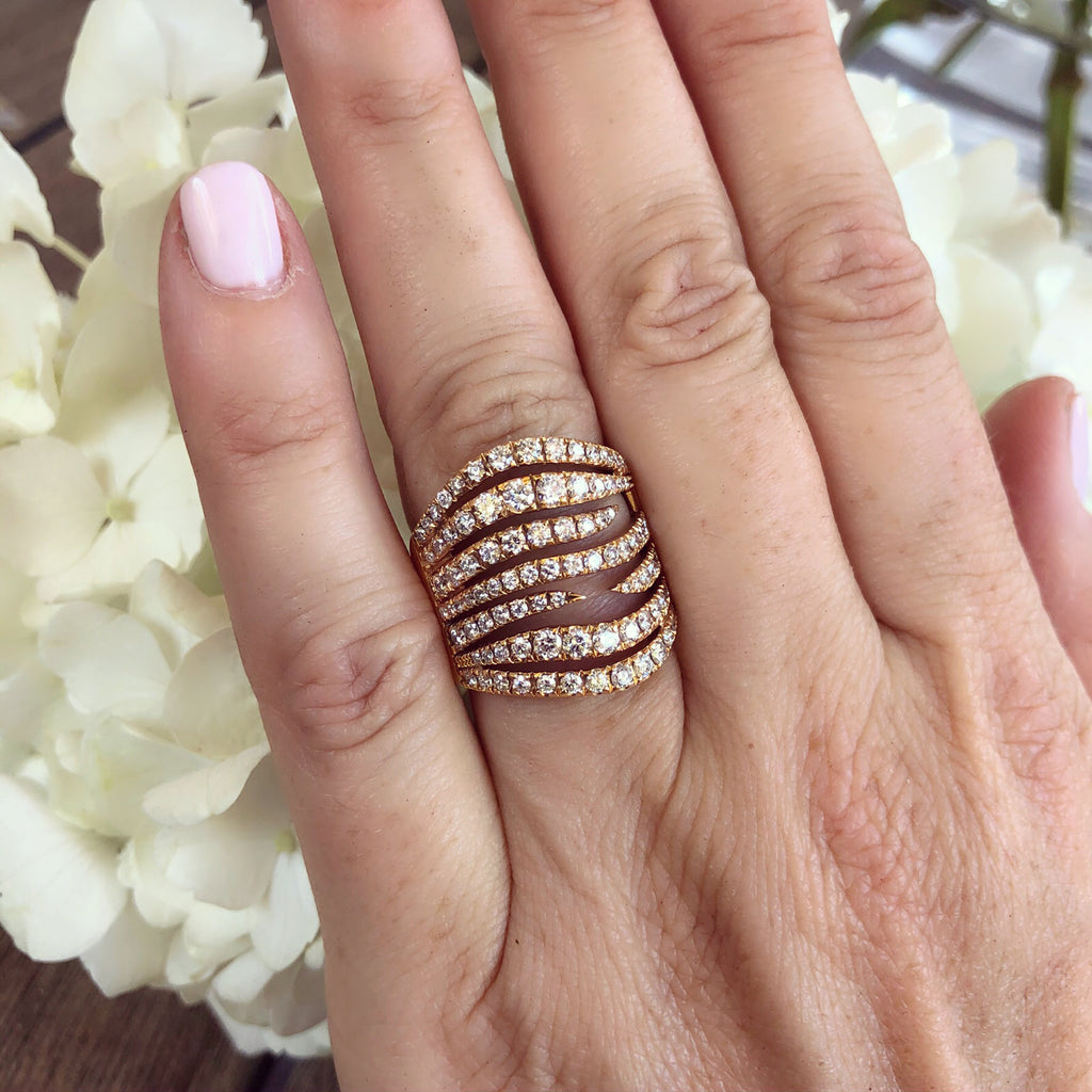 Piero Milano Diamond & 18k Pink Gold ring