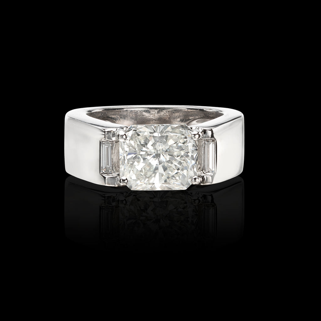 GIA 3.01-ct H/SI1 Radiant Diamond in Cartier Ring