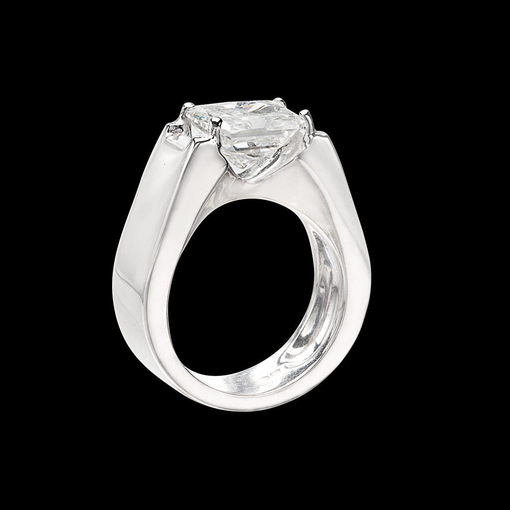 GIA 3.01-ct H/SI1 Radiant Diamond in Cartier Ring