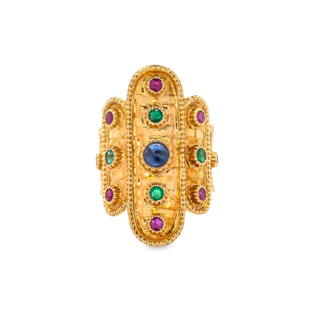 Lalaounis Gem-Set and 18k Gold Ring