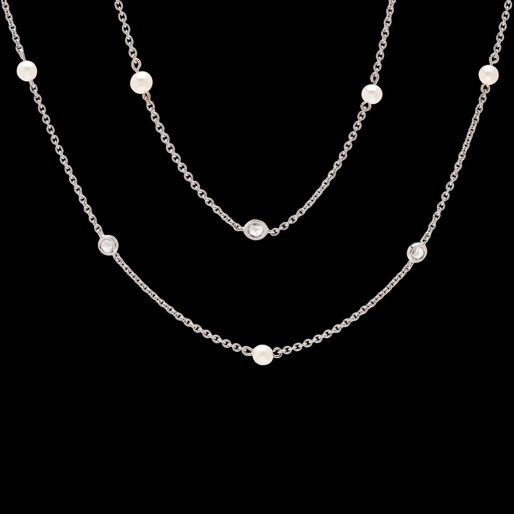 Diamond and Cultured Pearl Longchain
