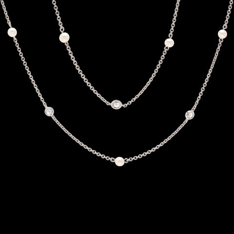 Diamond and Cultured Pearl Longchain