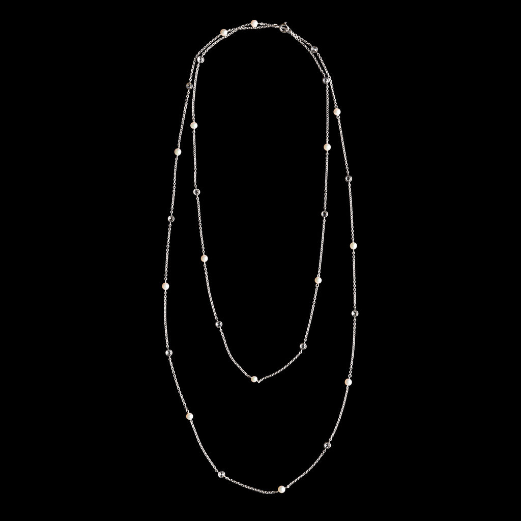 Diamond and Cultured Pearl Longchain