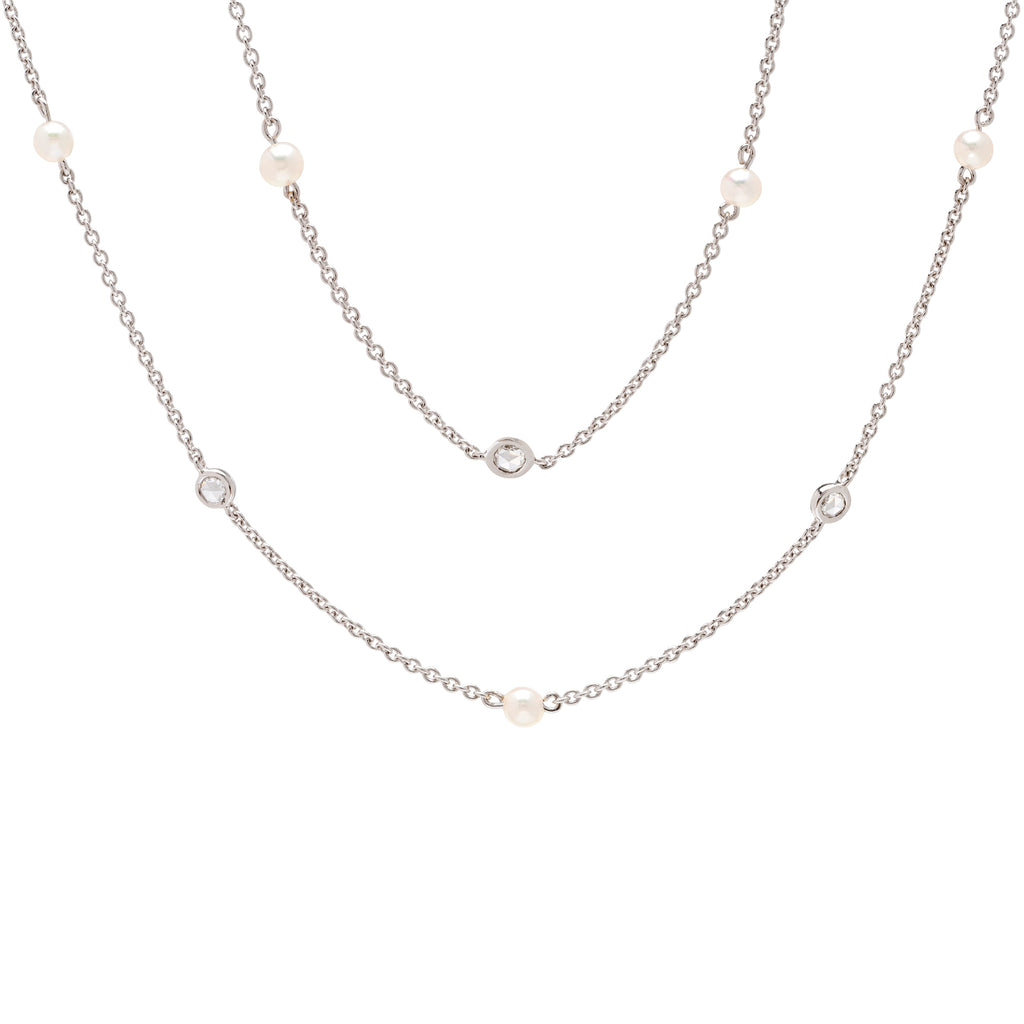 Diamond and Cultured Pearl Longchain