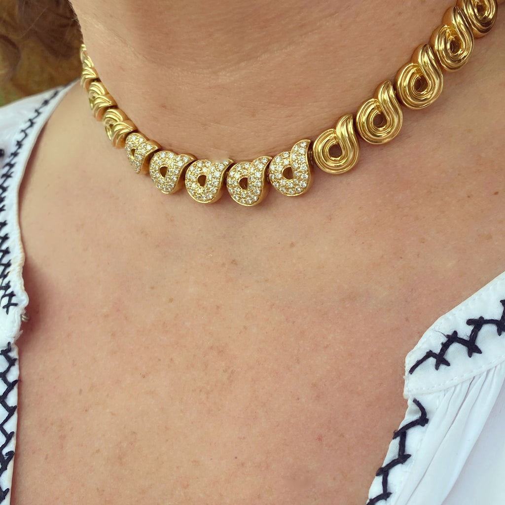Boucheron Diamond & 18k Gold Necklace, France