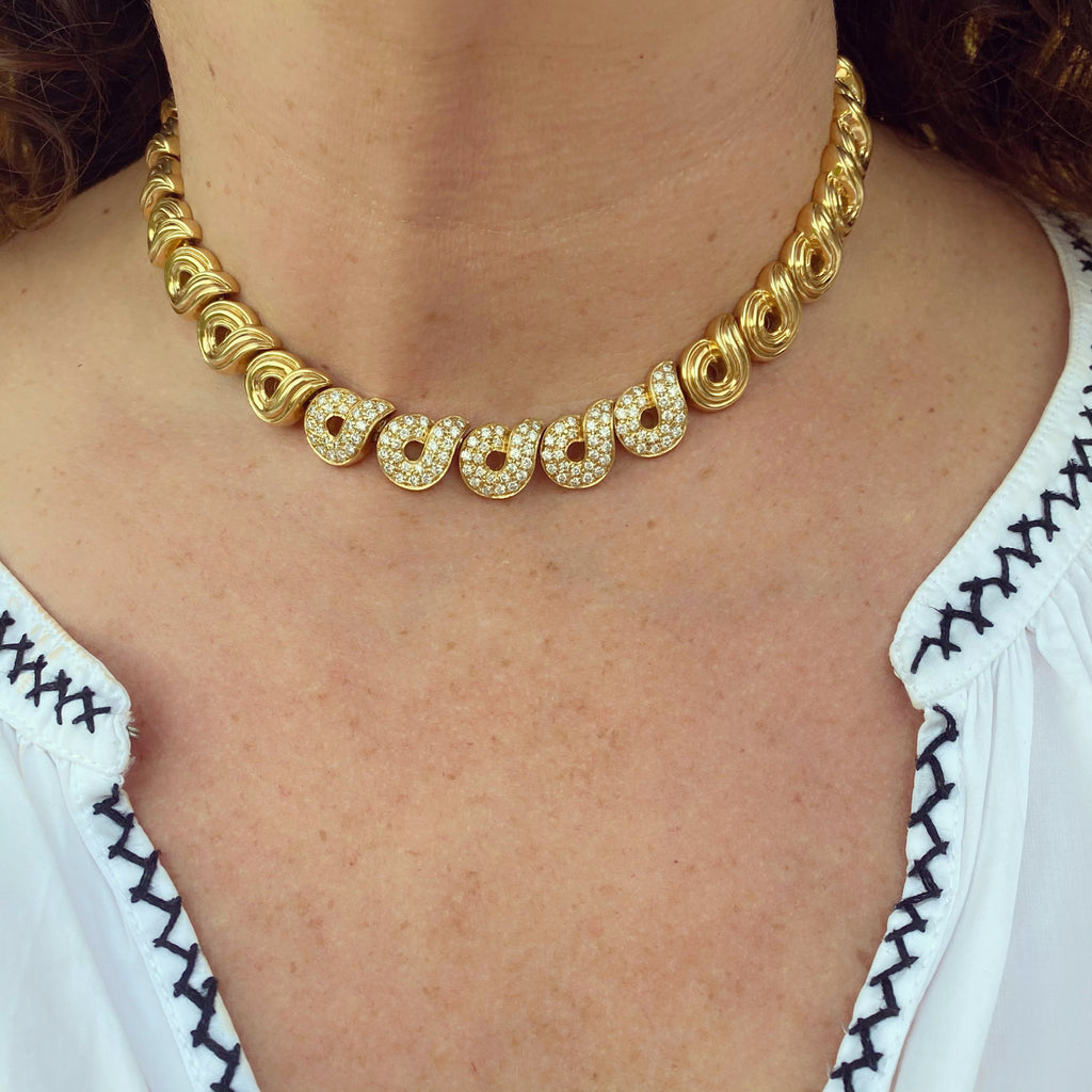 Boucheron Diamond & 18k Gold Necklace, France