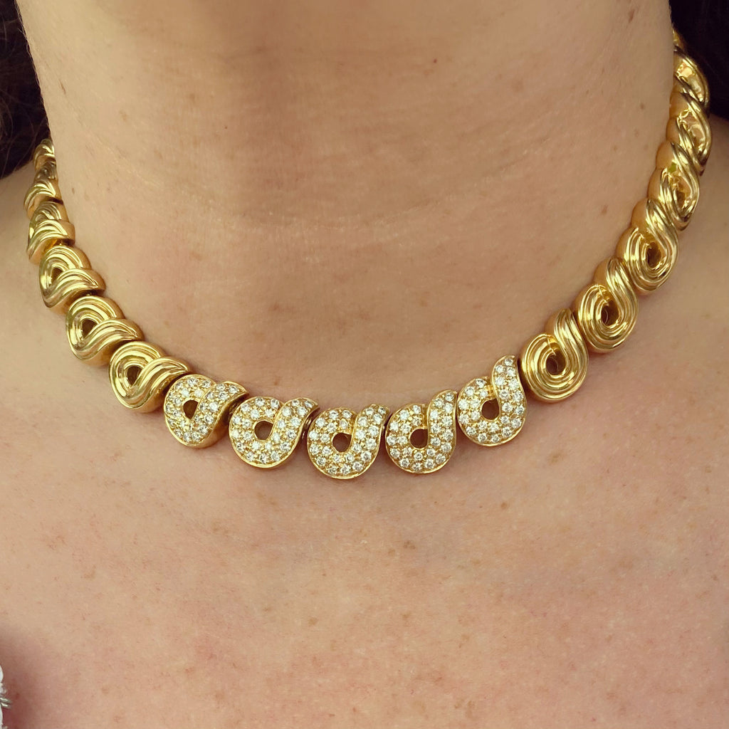 Boucheron Diamond & 18k Gold Necklace, France