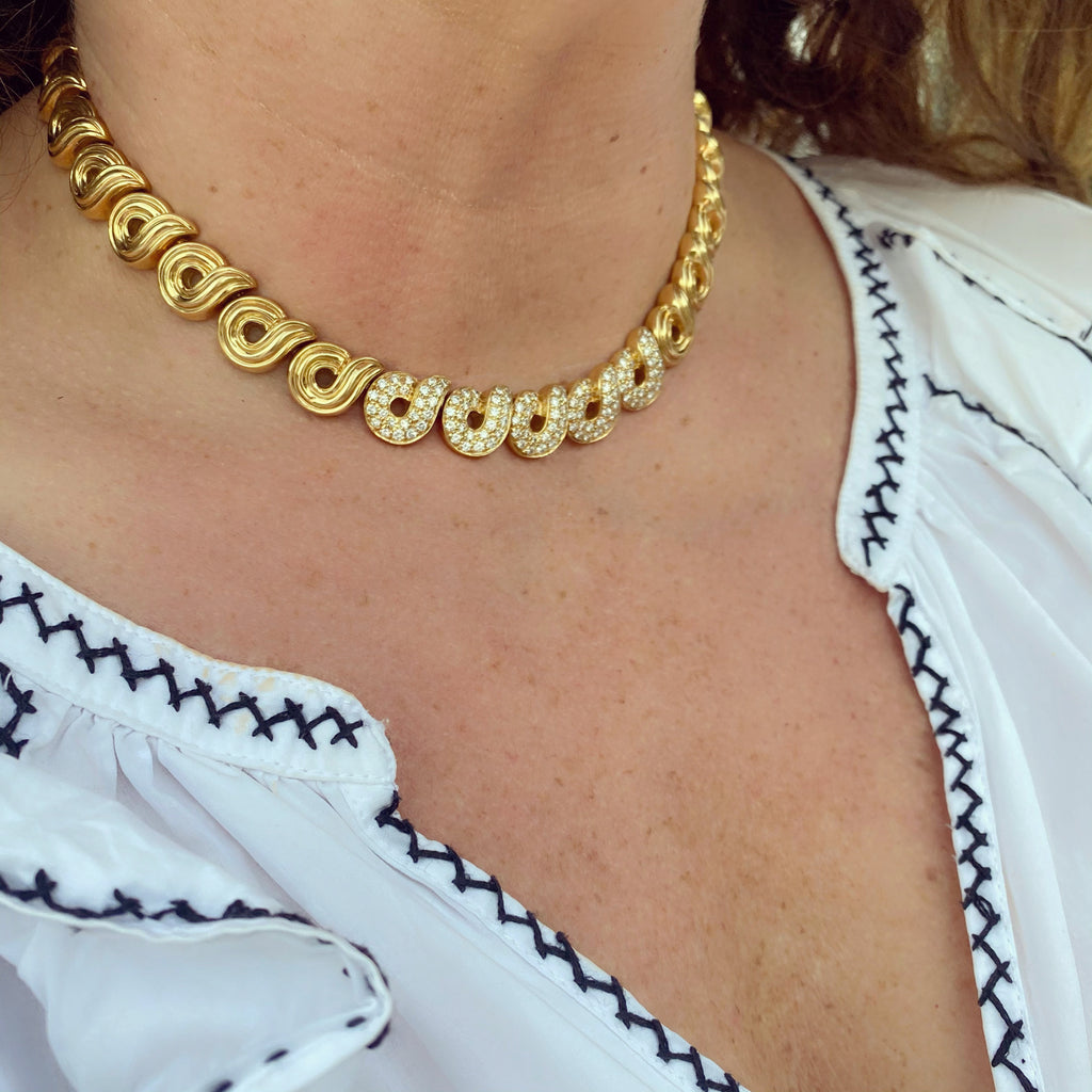 Boucheron Diamond & 18k Gold Necklace, France