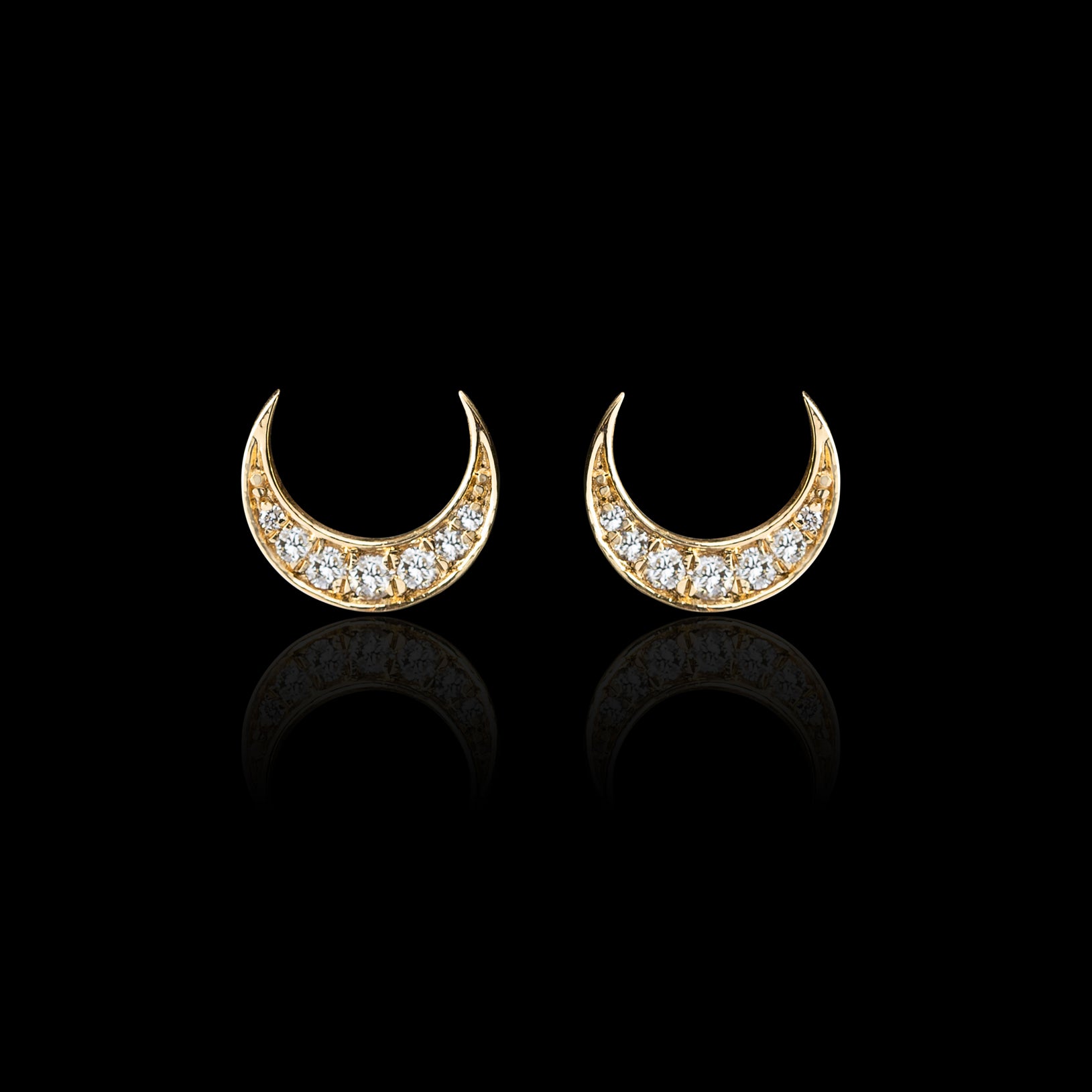 14K Gold Moon Phase Gypsy Hoop Earrings – Stormy Moon Jewelry
