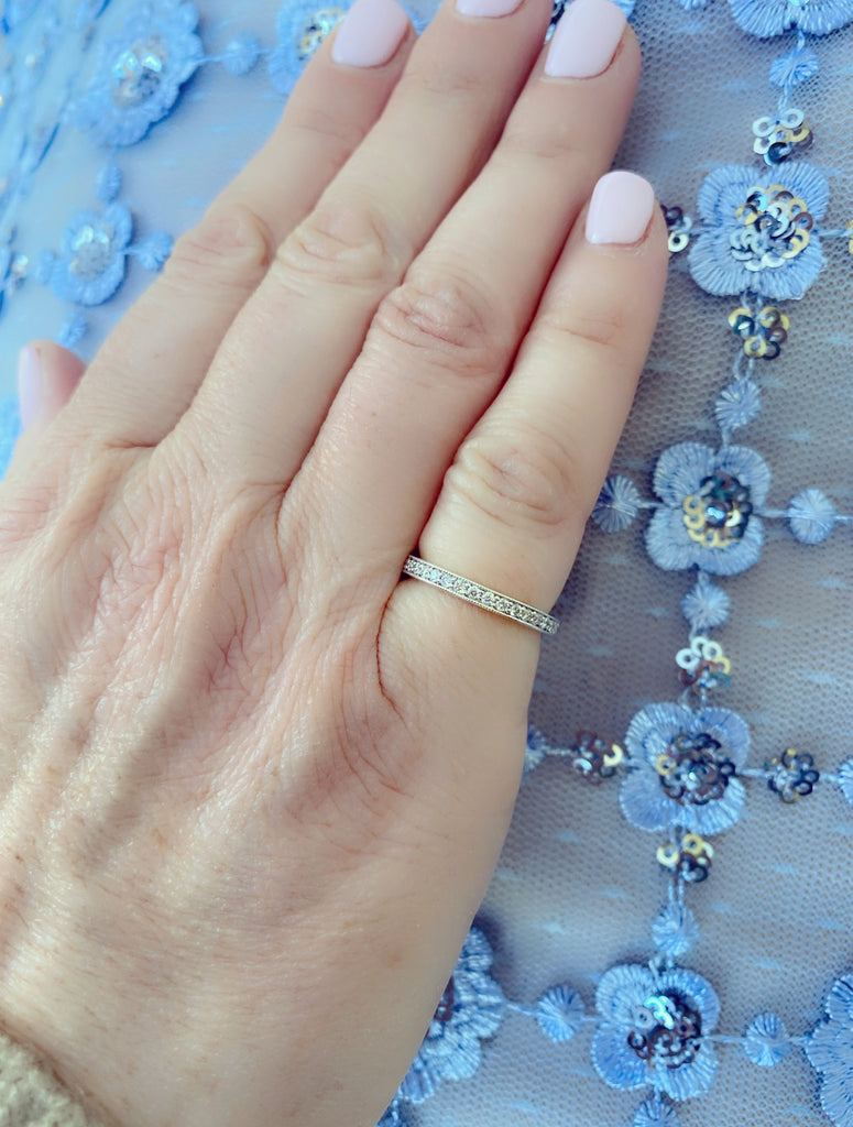 Diamond & Platinum Eternity Band