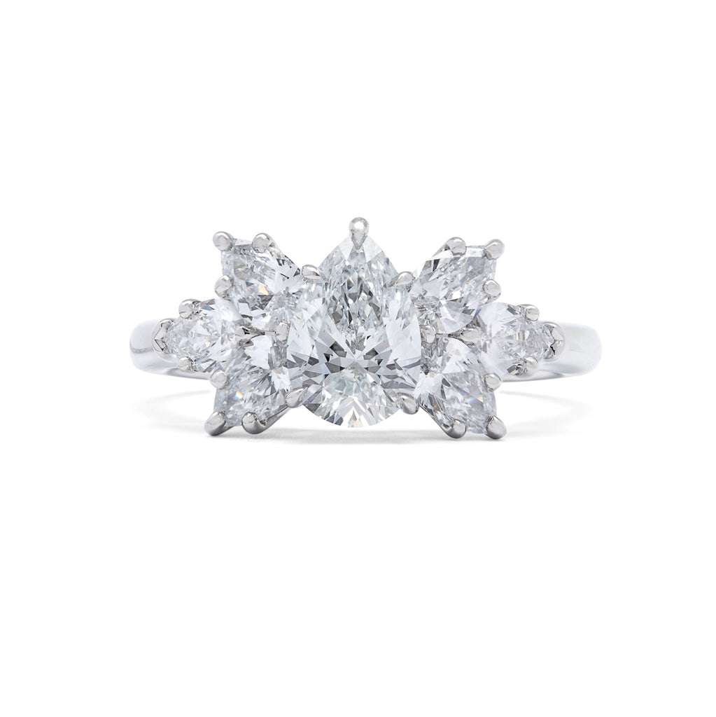 Harry Winston Pear Shape Diamond Engagement Ring