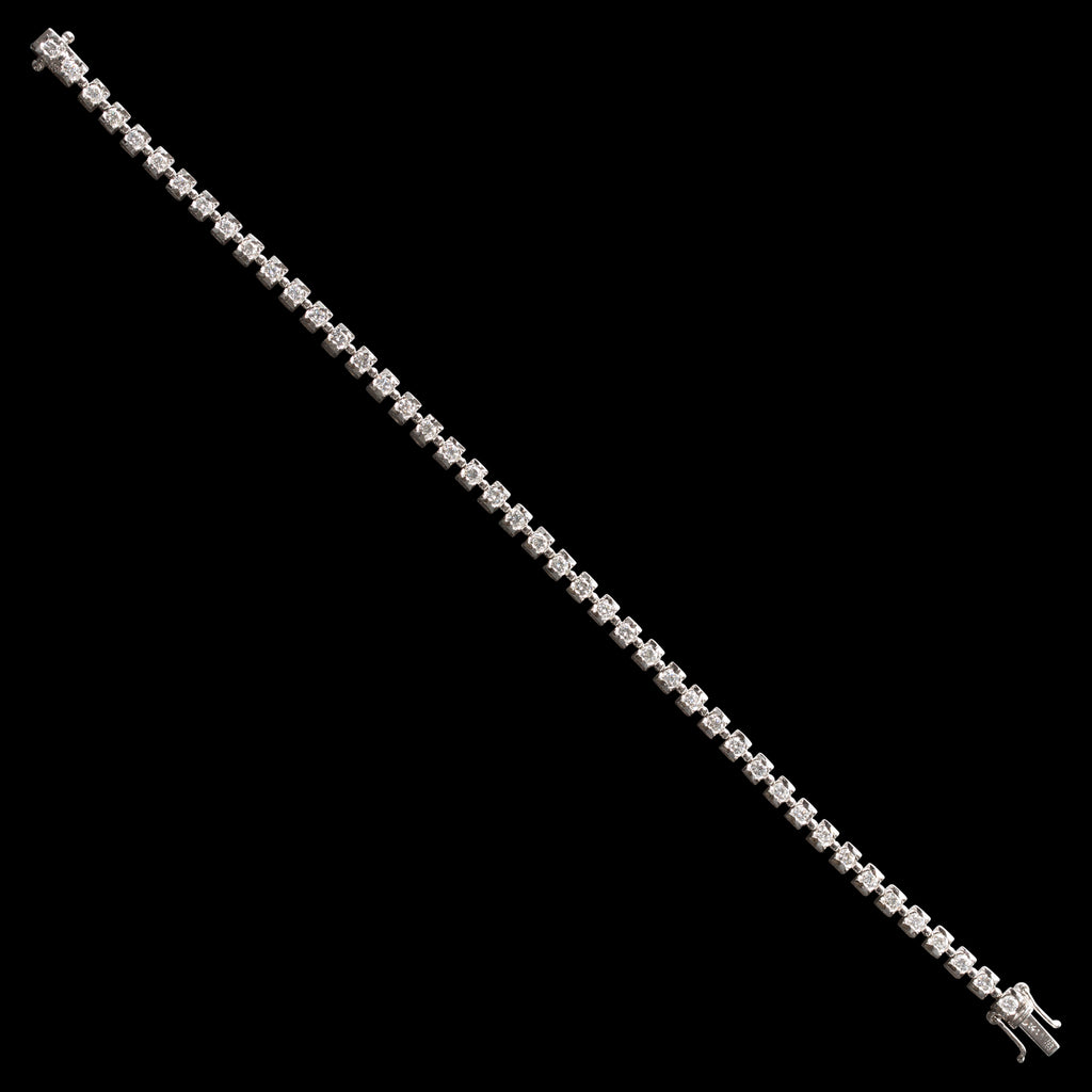 Diamond & 18k White Gold Line Bracelet