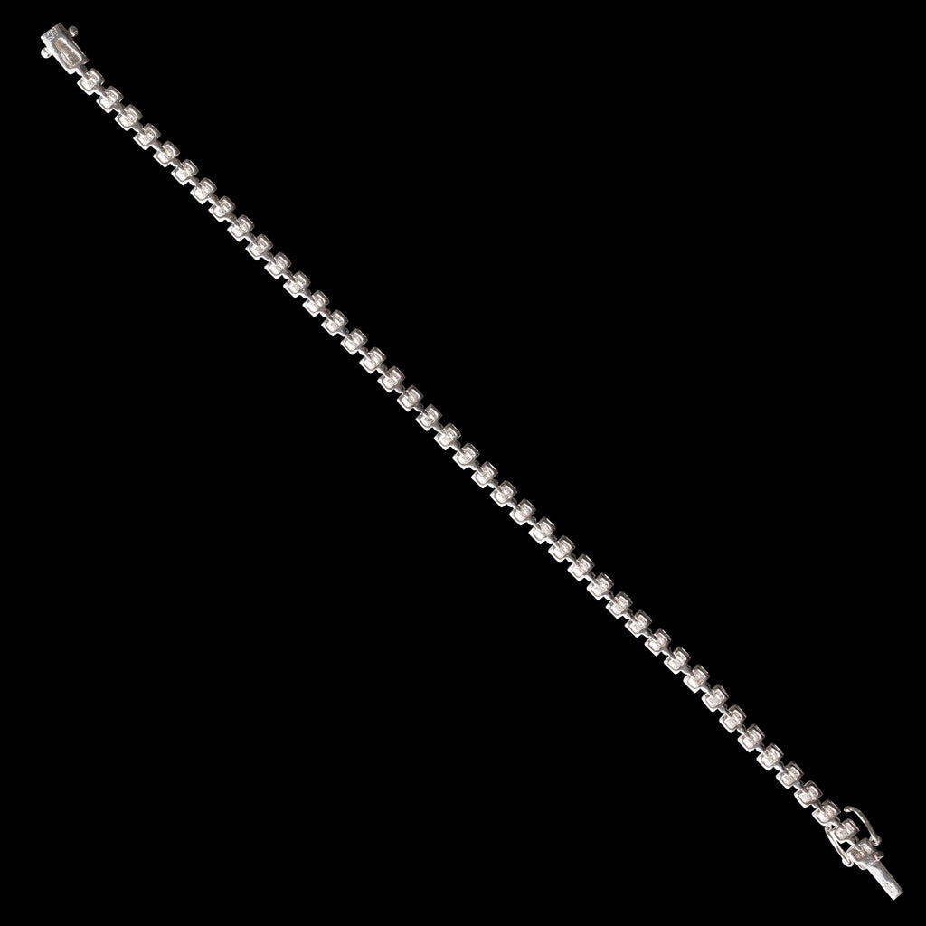 Diamond & 18k White Gold Line Bracelet