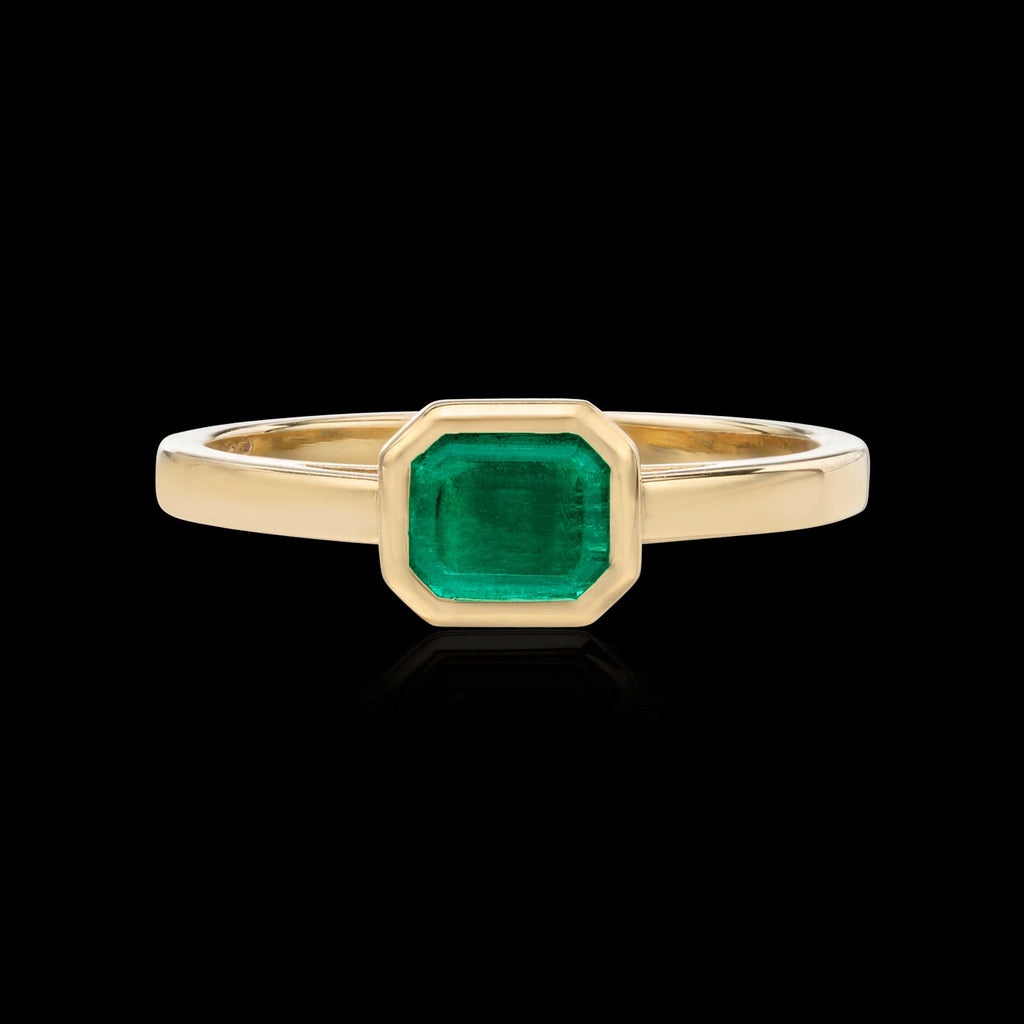 Emerald & 18k Gold ring