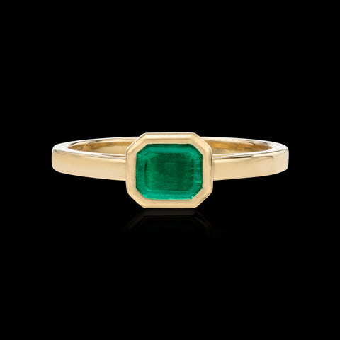 Emerald & 18k Gold ring