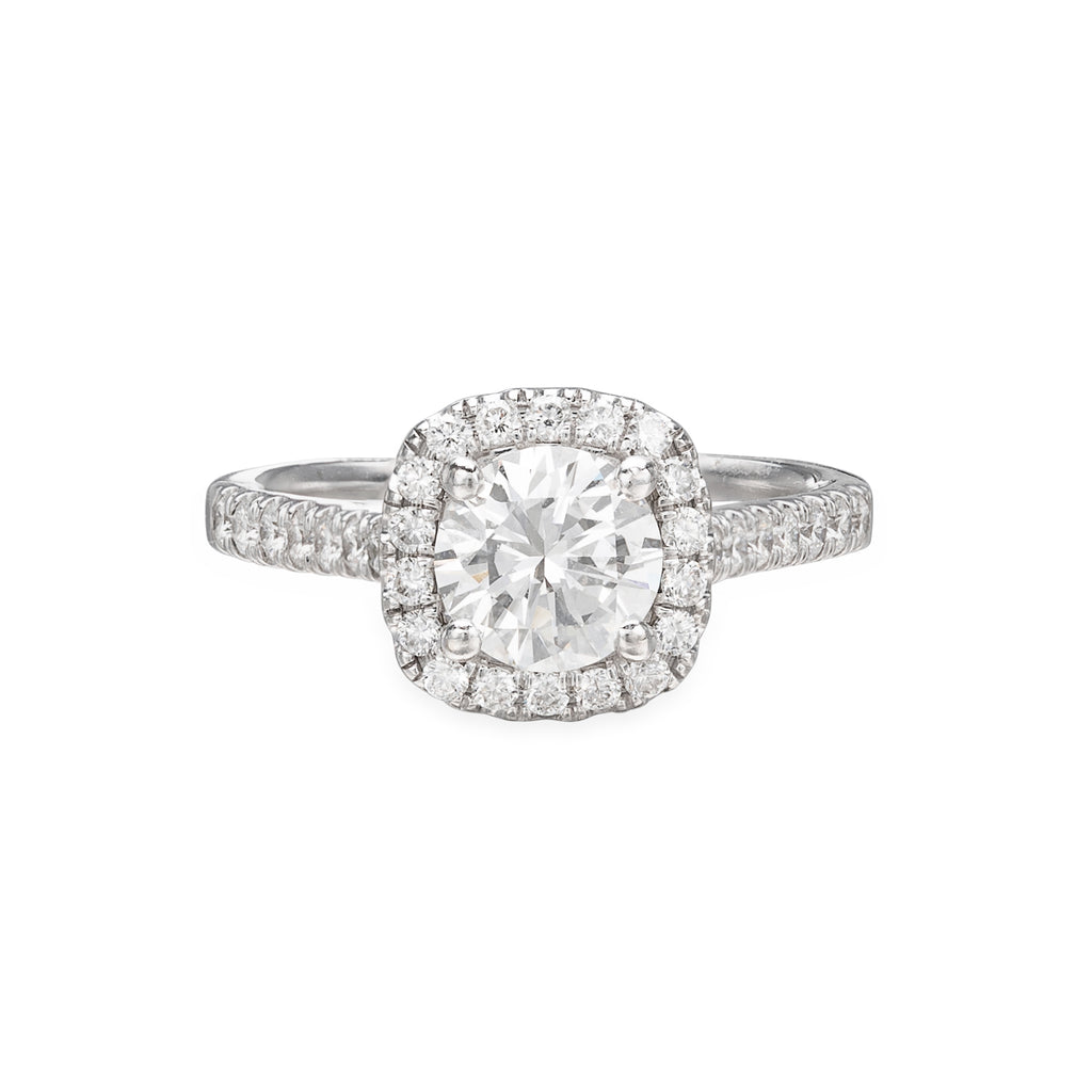 GIA F/VS2 Diamond Halo Ring