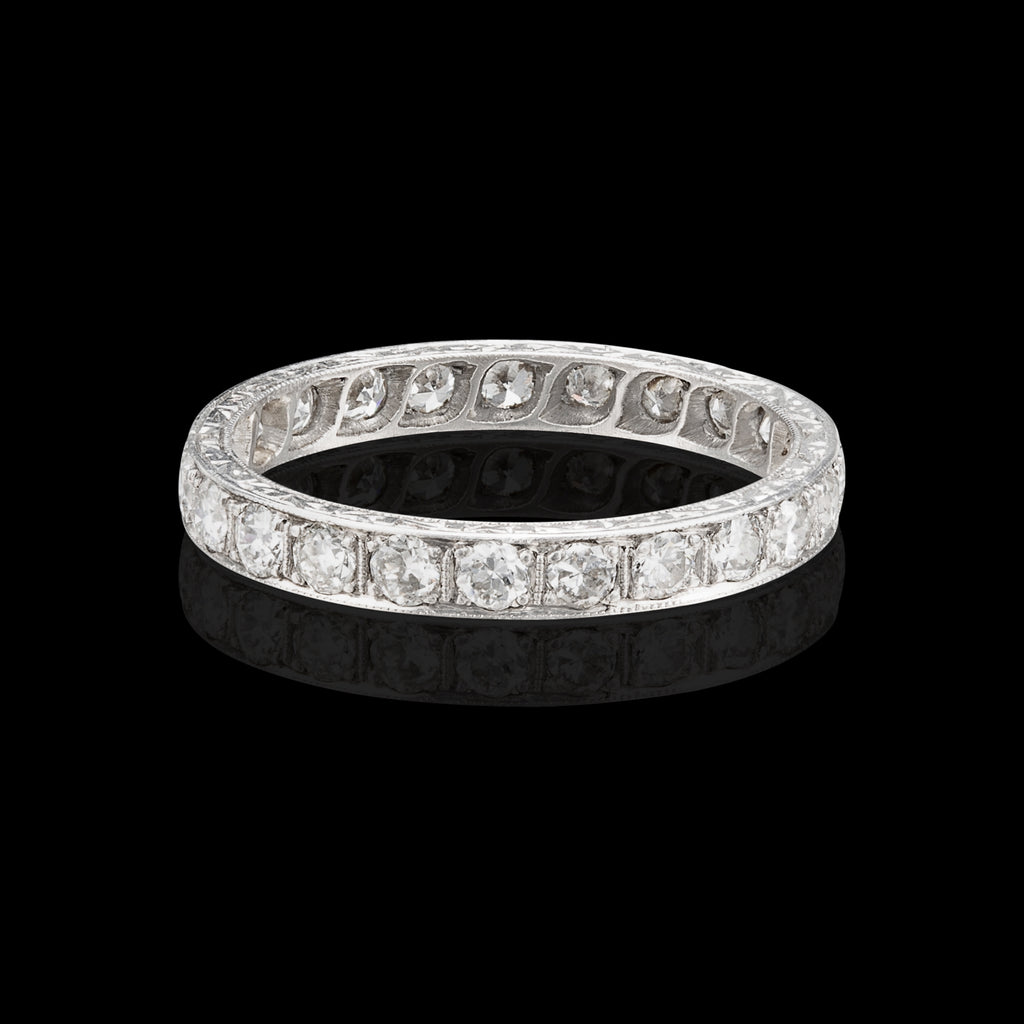 Antique Platinum Diamond Band circa 1922