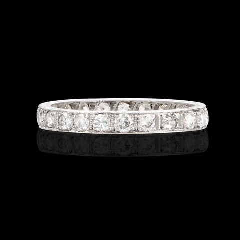 Antique Platinum Diamond Band circa 1922