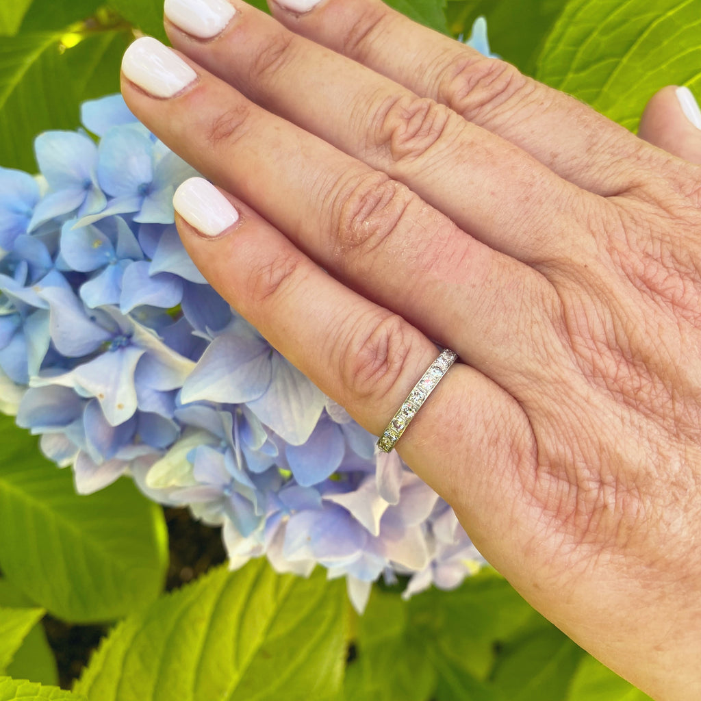 Antique Platinum Diamond Band circa 1922