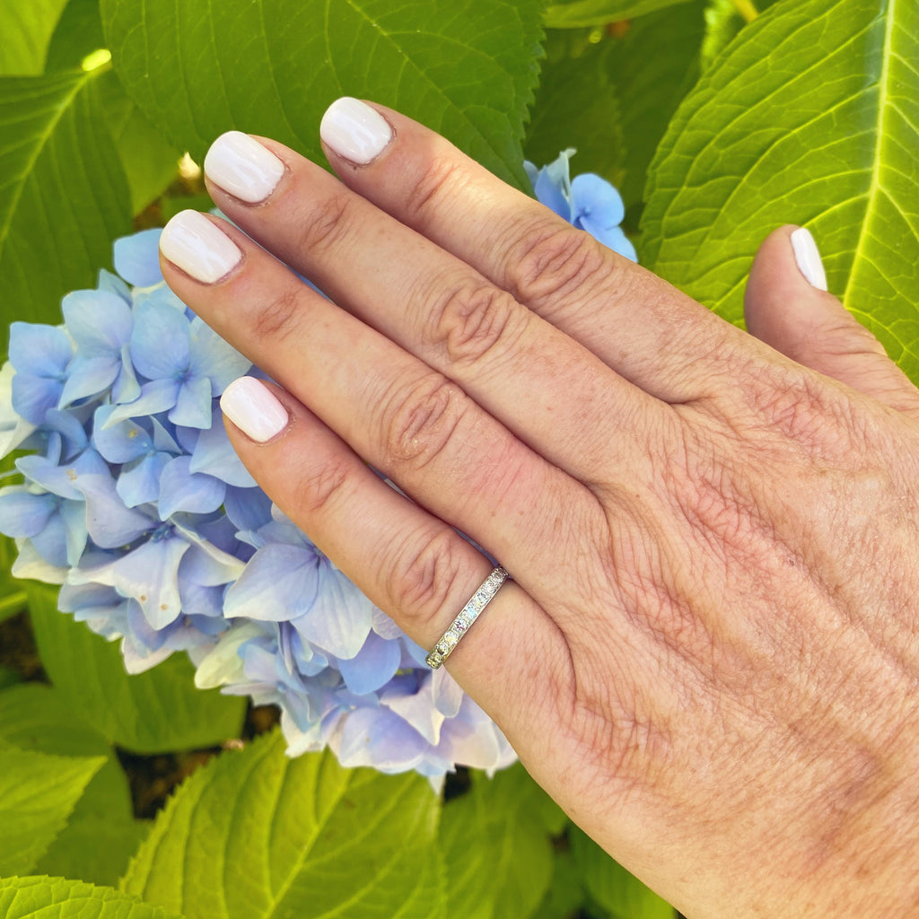 Antique Platinum Diamond Band circa 1922