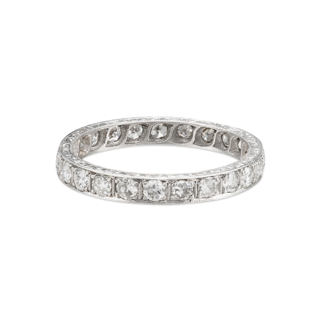 Antique Platinum Diamond Band circa 1922