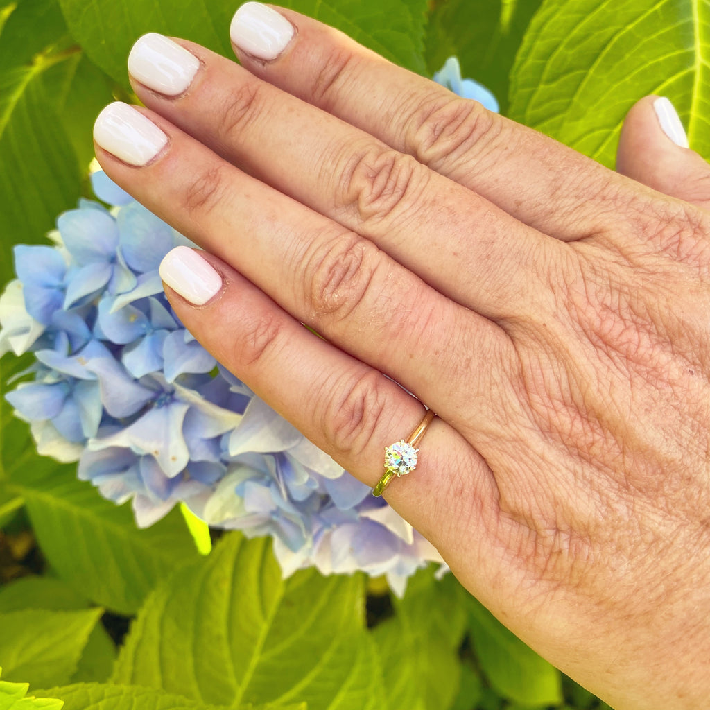 Old European Cut Yellow Gold Diamond Ring