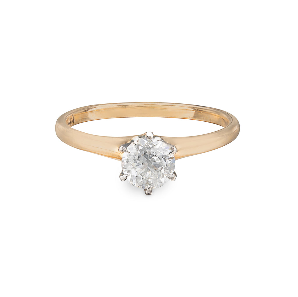 Old European Cut Yellow Gold Diamond Ring