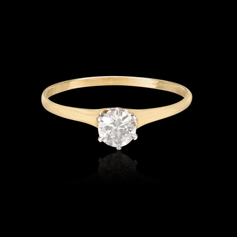 Yellow Gold Old European Diamond Ring