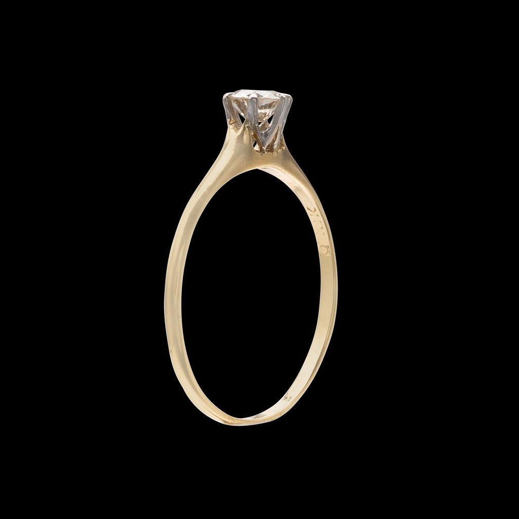 Yellow Gold Old European Diamond Ring